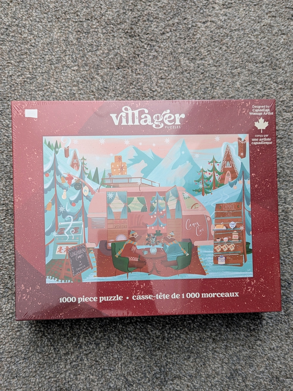 Villager Puzzles "Camper Cafe" / Winter Cabin 1000-Piece Jigsaw Puzzle (Brand Ne